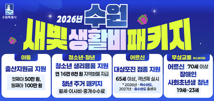 2026년 수원 생활비 패키지